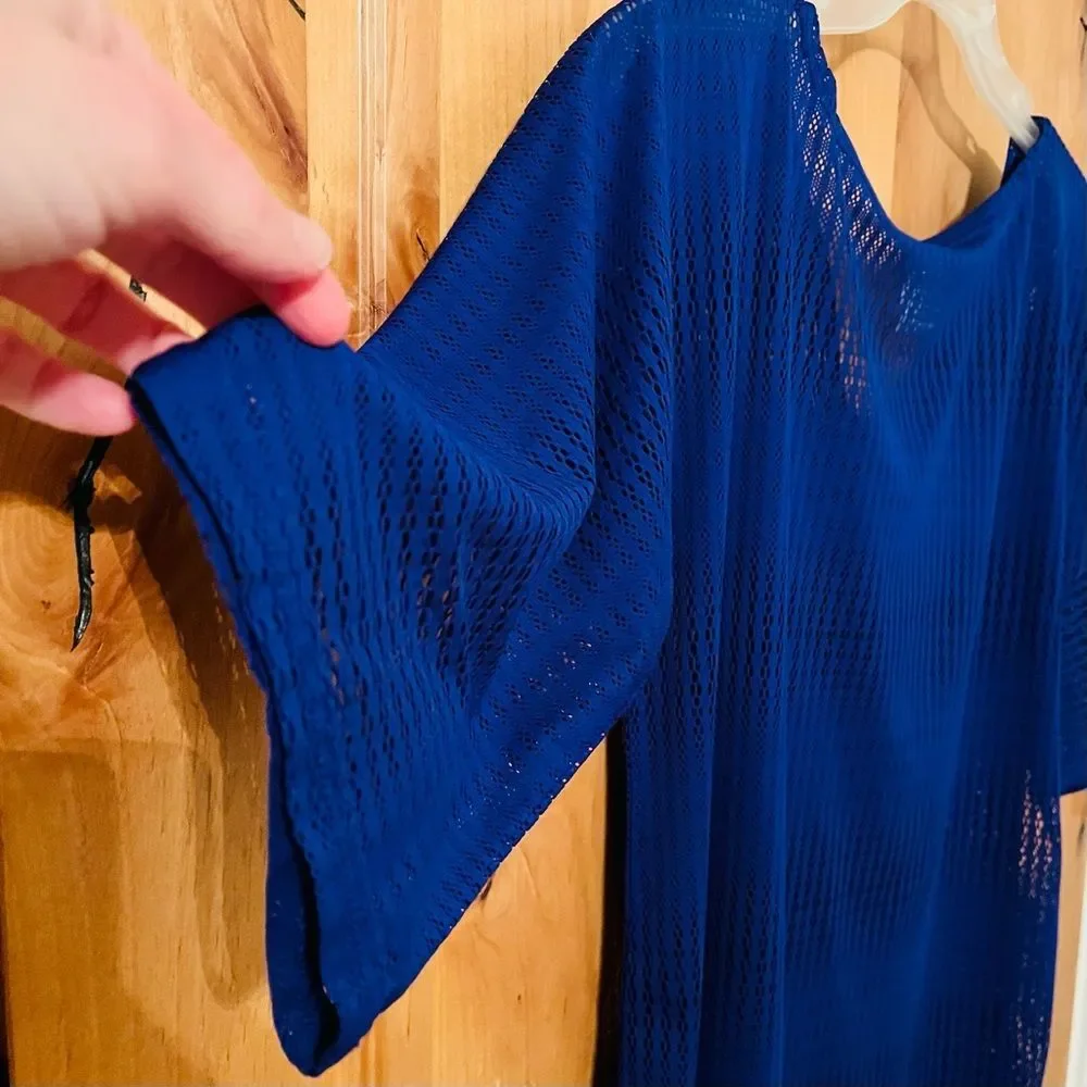 O'Neill Royal Blue Mesh Swim Cover-Up size XS/S See Through Beach Summer Comfy